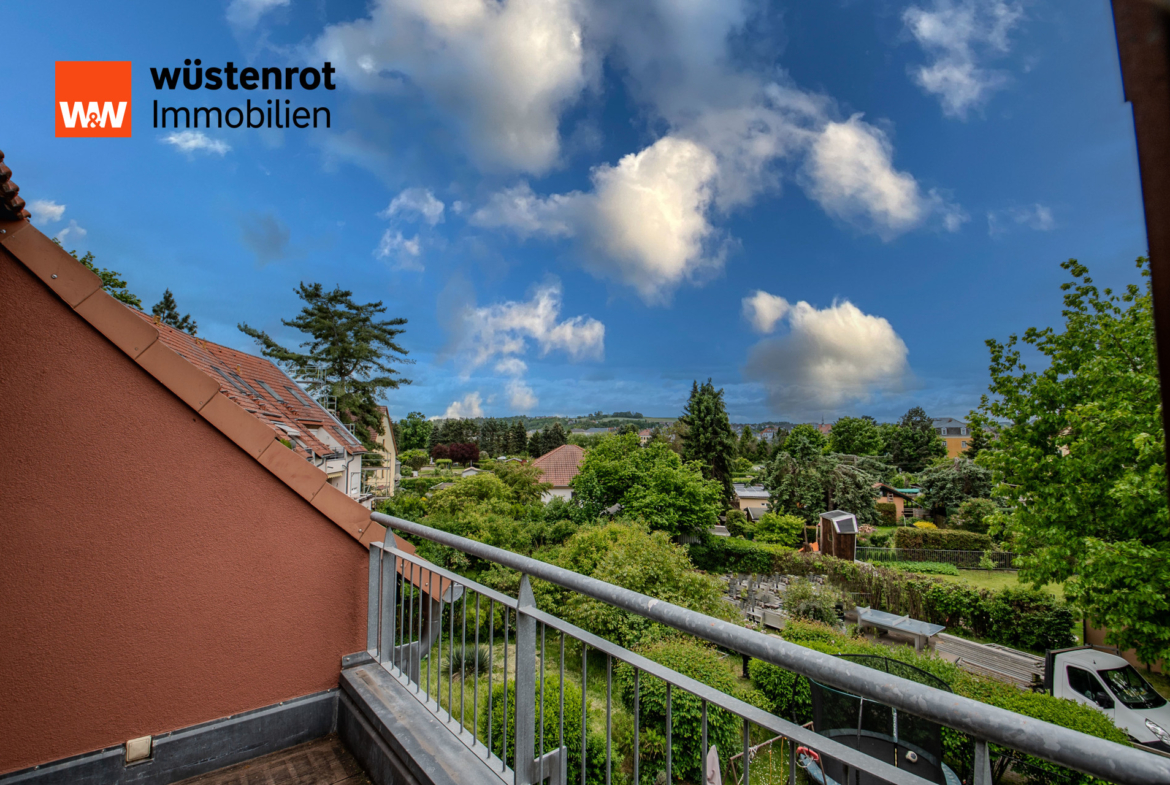 Blick vom Balkon