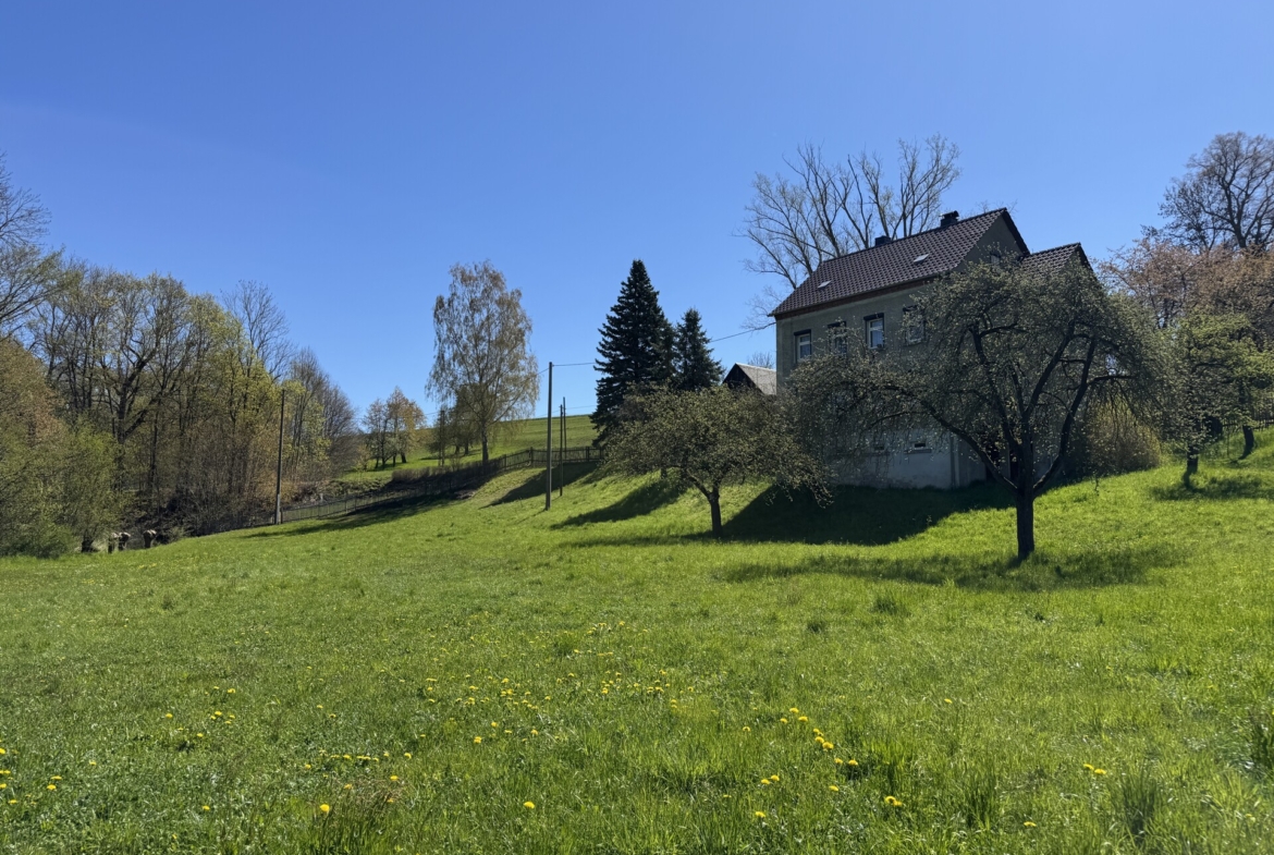 Blick von unterer Wiese auf Wohngebäude II