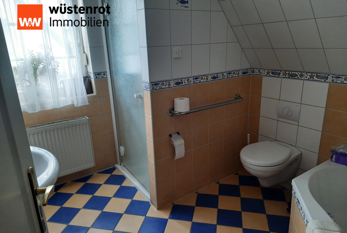 Badezimmer mit Fußbodenheizung